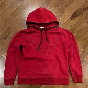 Sandro Red Studded Hoodie